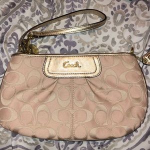 Coach pink wristlet